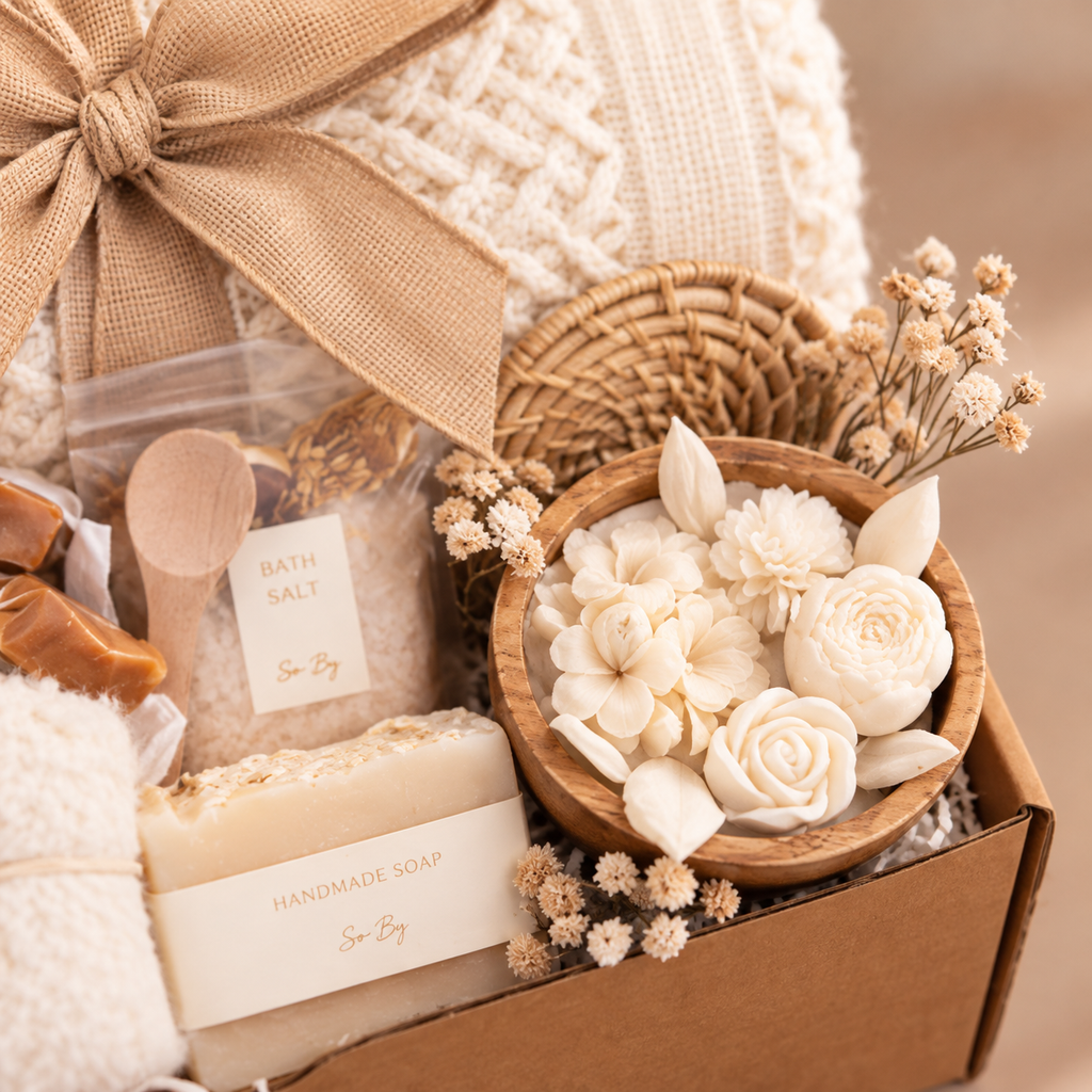 Spa Rustic Gift Box - White