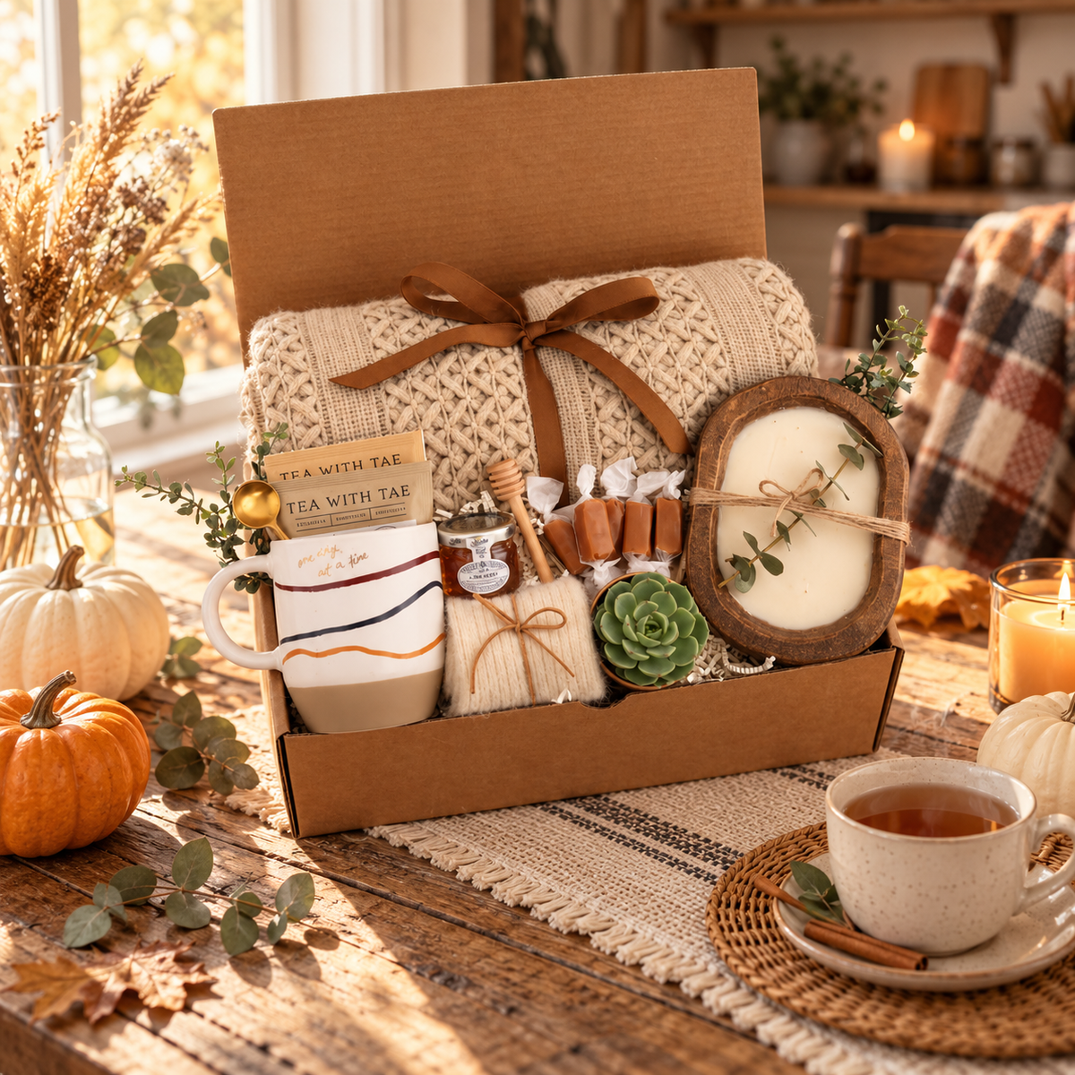 One Day & Wood Wick Candle Gift Box