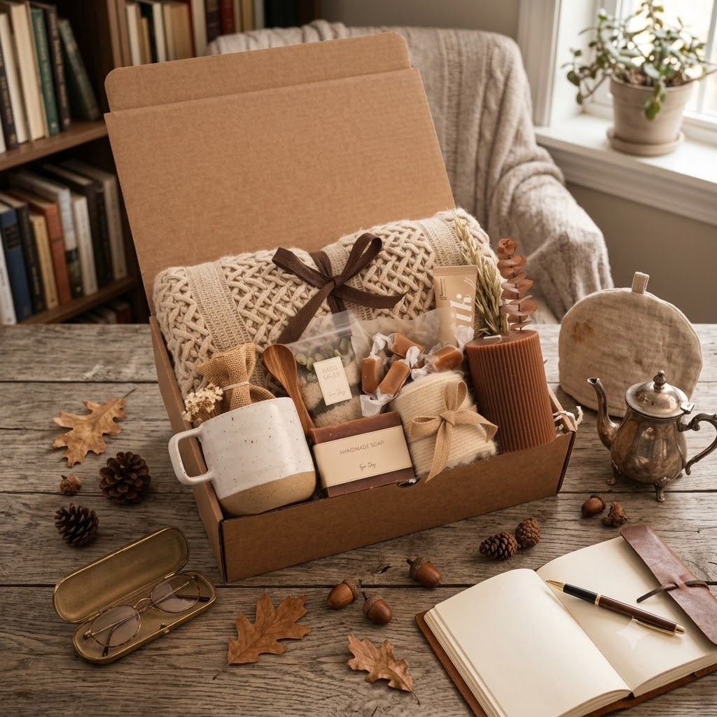 Spa Blanket Gift Box - Rustic