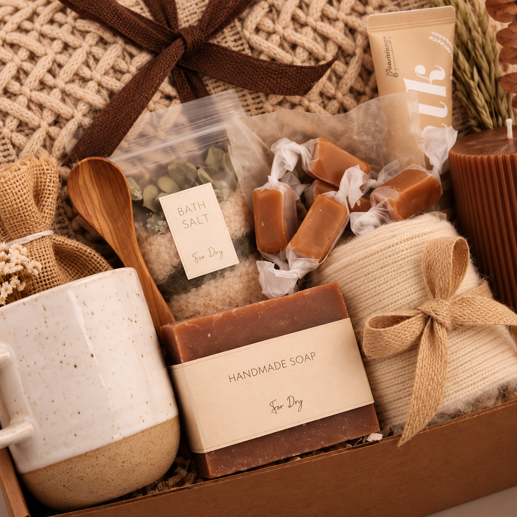 Spa Blanket Gift Box - Rustic