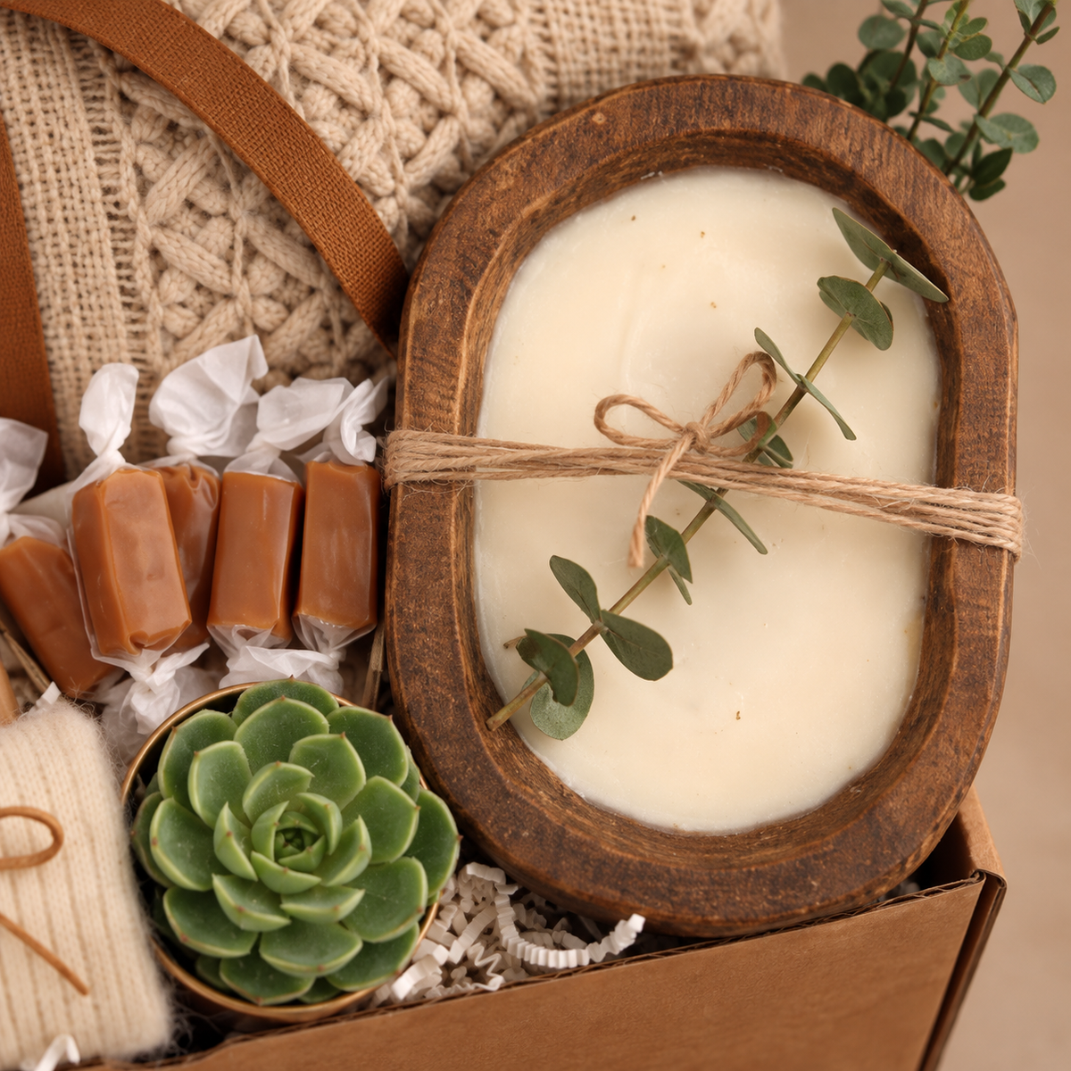 One Day & Wood Wick Candle Gift Box
