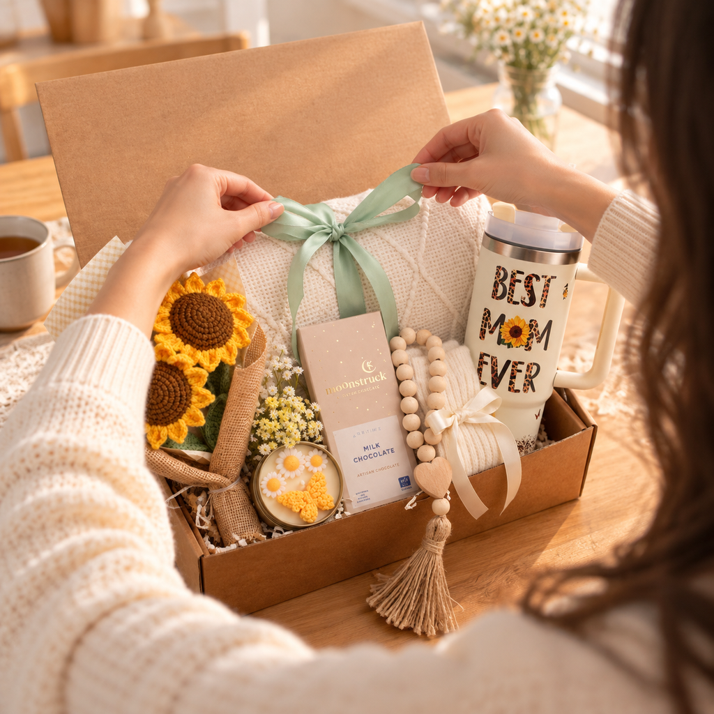 Sunflower Handle Tumbler Gift Box