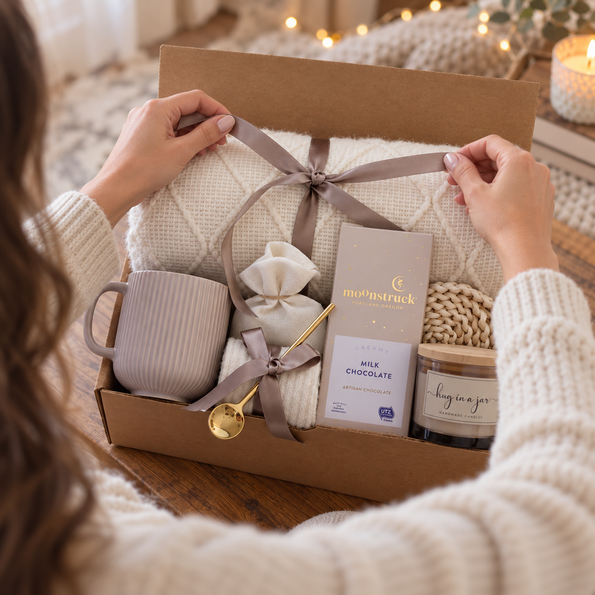 Hug In A Jar Gift Box - Grey
