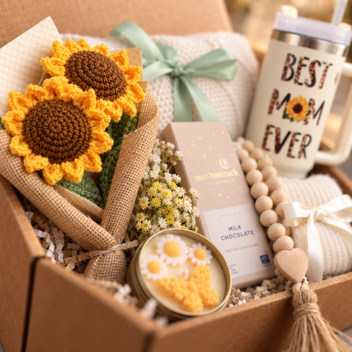 Sunflower Handle Tumbler Gift Box