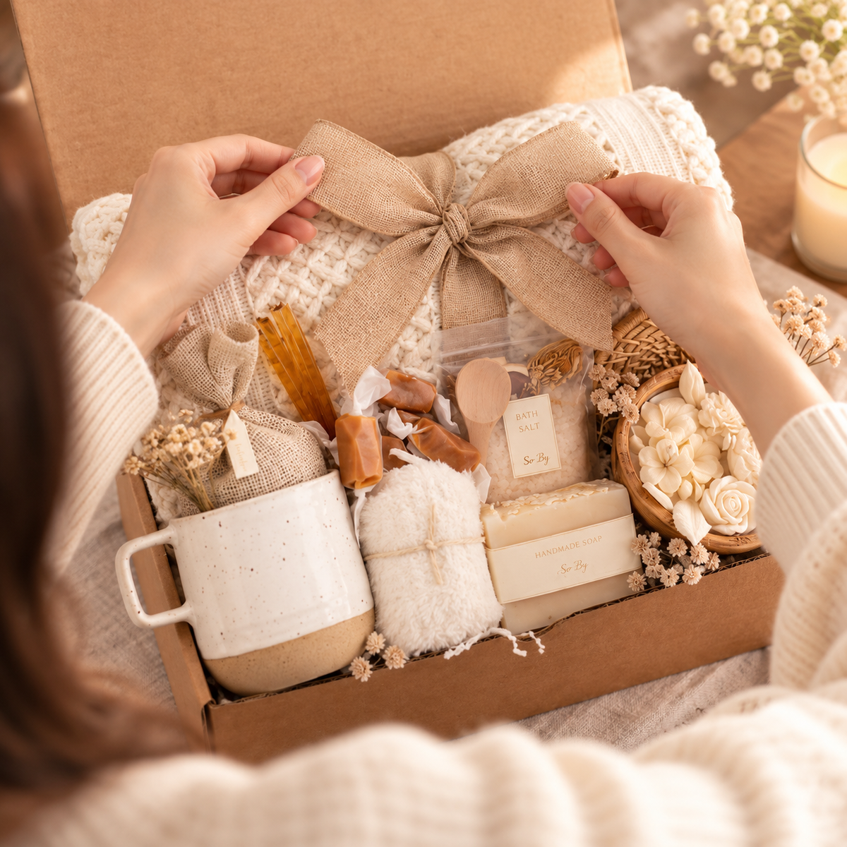 Spa Rustic Gift Box - White