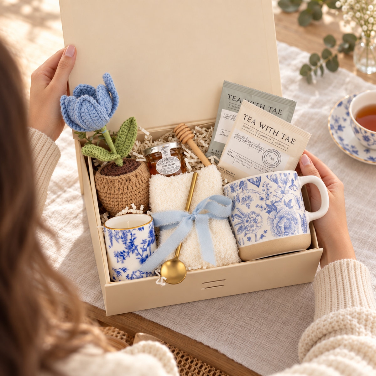 Mini Blue Tulip Gift Box