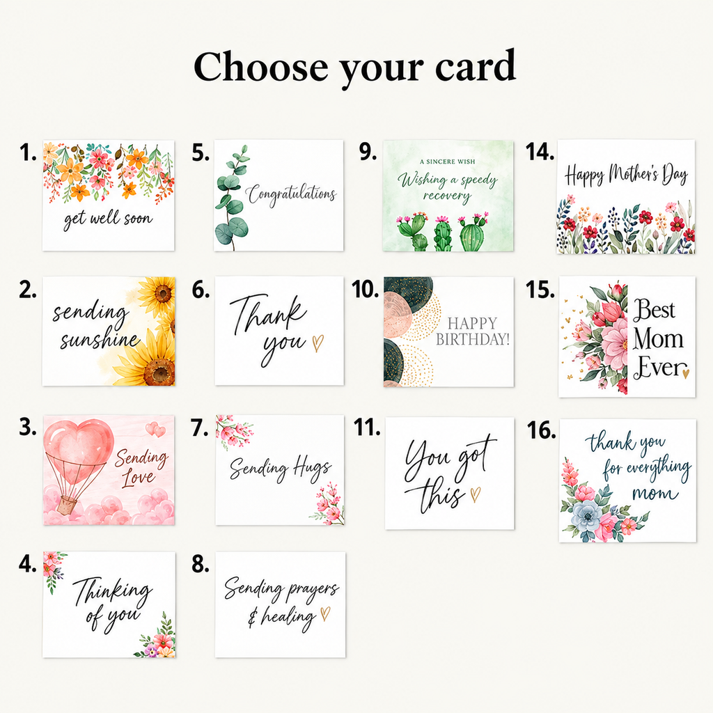 Choose your card - pick a card number in the dropdown above