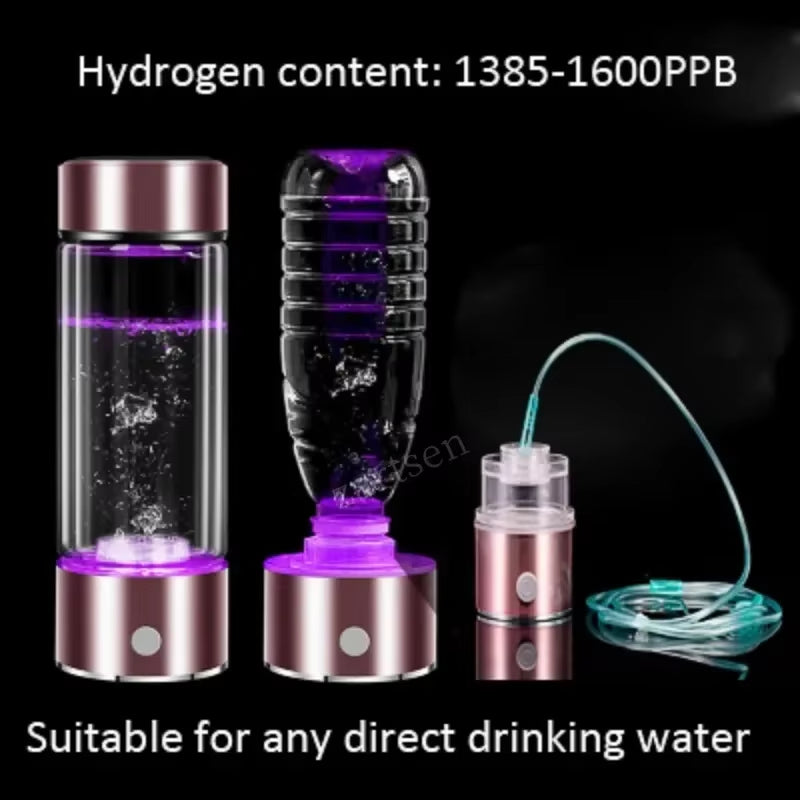 Hydrogen Water Generator Alkaline Maker USB Rechargeable Water Ionizer Bottle Super Antioxidant ORP Hydrogen-Rich Water Cup