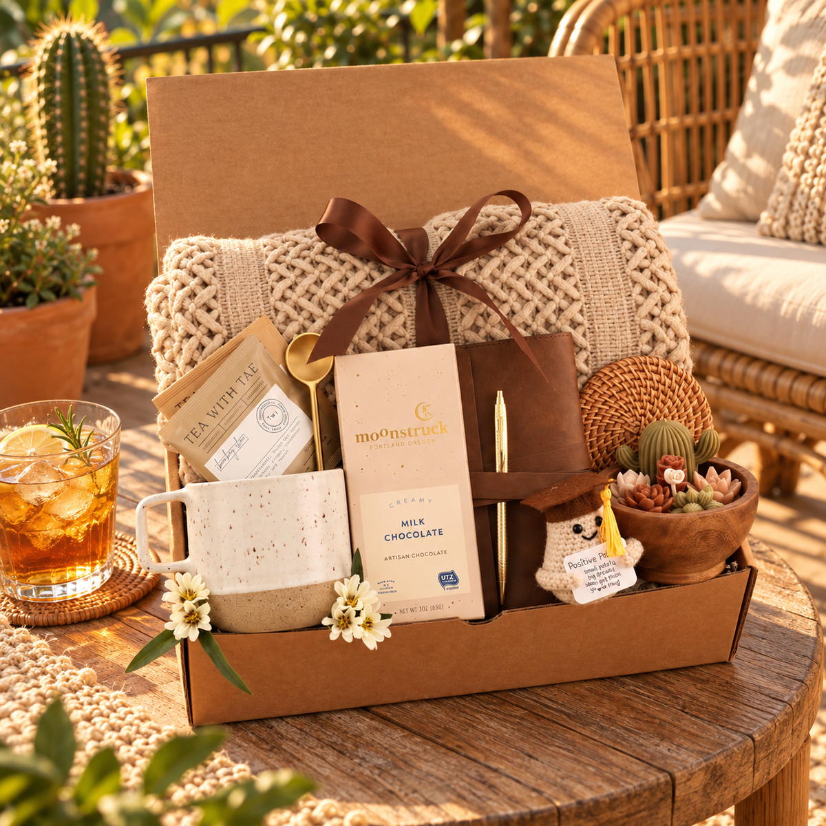 Grad Cactus Candle Gift Box