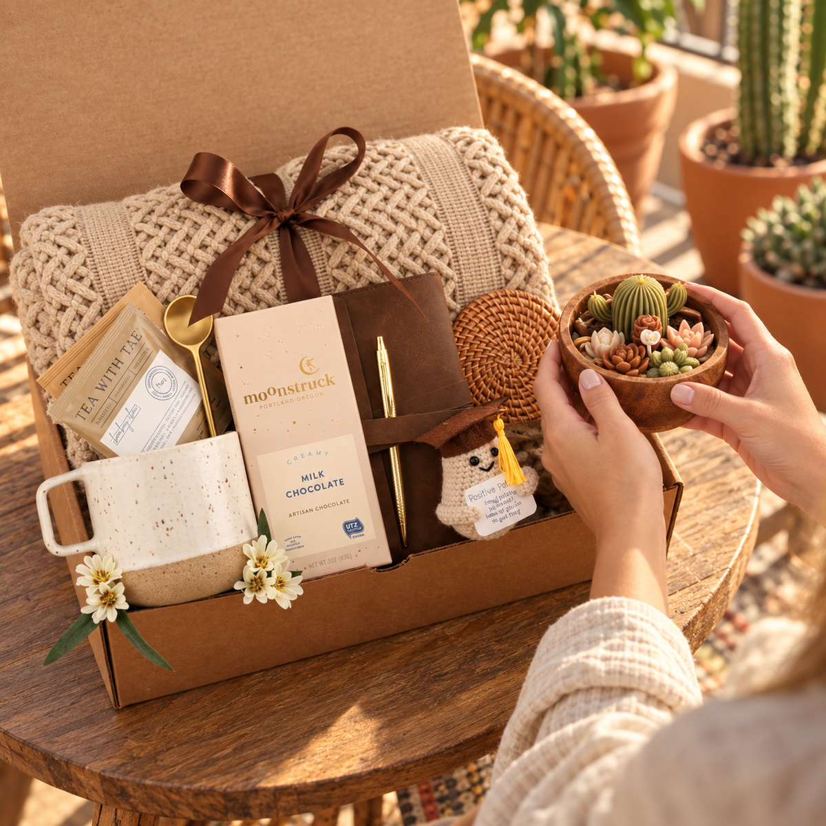 Grad Cactus Candle Gift Box