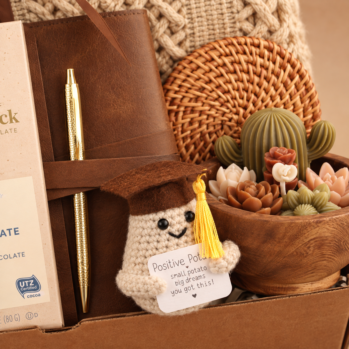 Grad Cactus Candle Gift Box