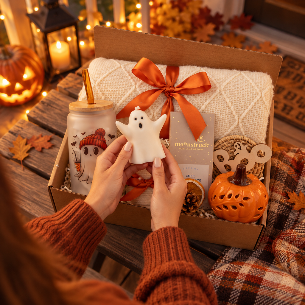 Ghost Beanie Gift Box - Orange