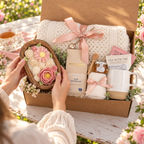 Floral & Wood Wick Candle Gift Box - Pink
