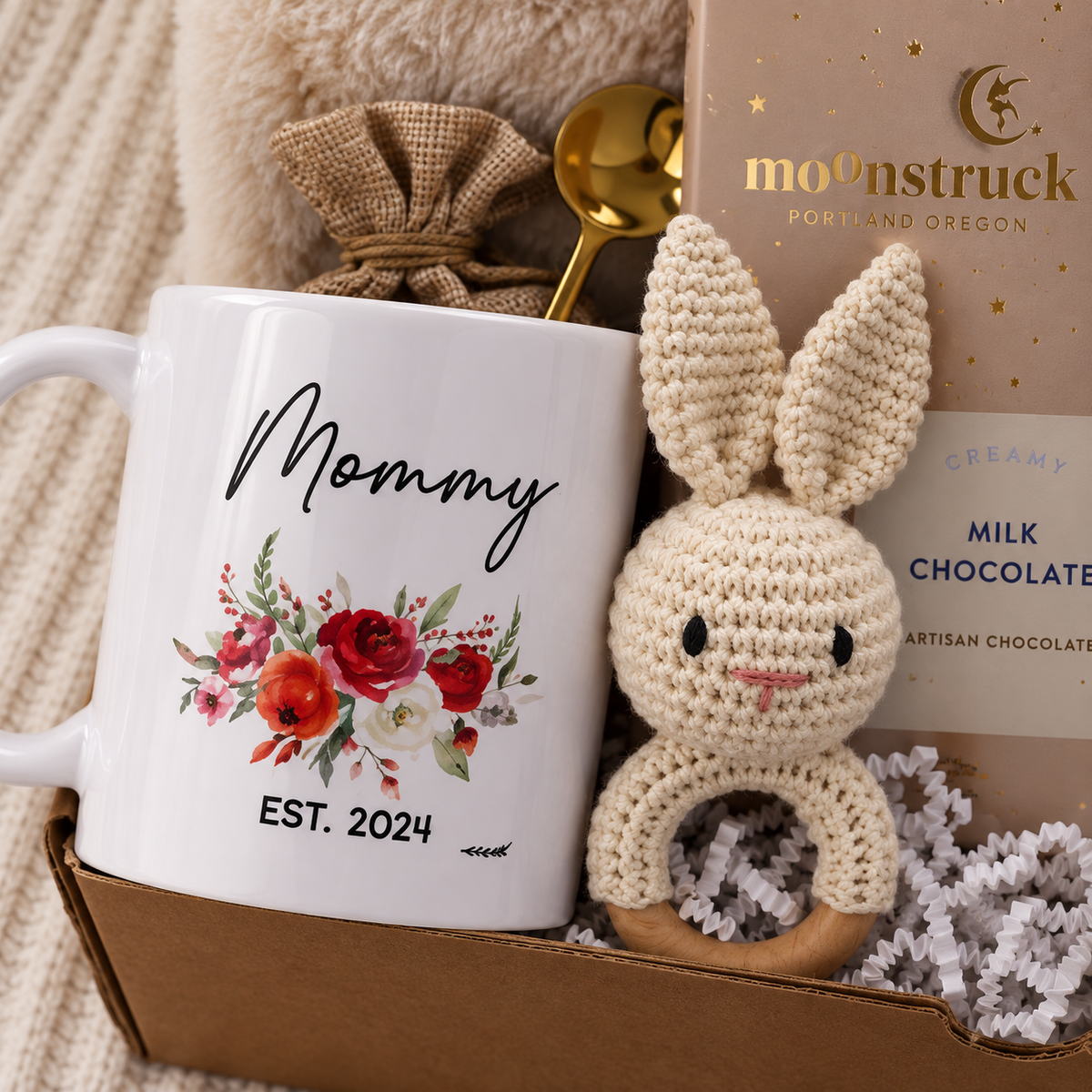 Dual Mug & Blanket Gift Box