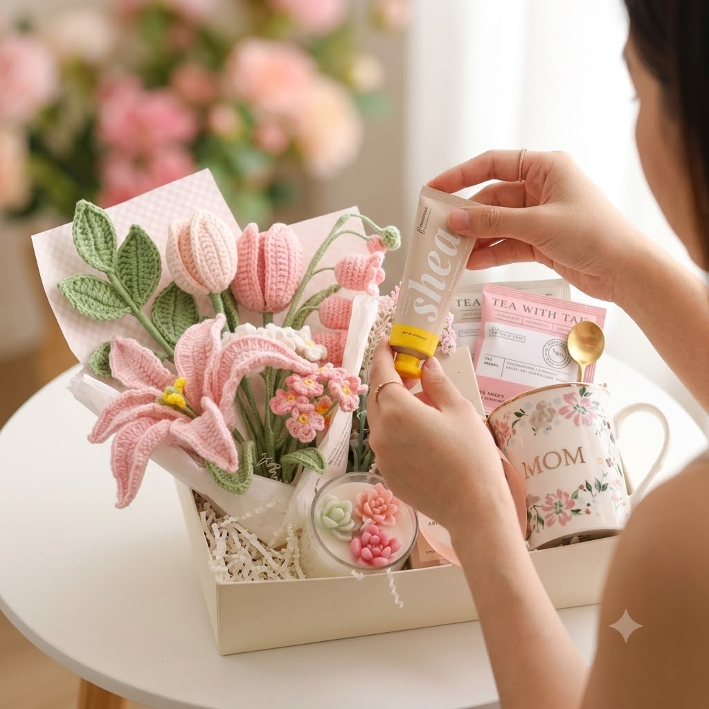 Crochet Lily Bouquet Gift Box