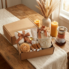 Brown Floral Candle Gift Box - Small