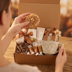 Brown Floral Candle Gift Box - Small