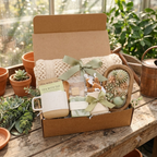 Brown & Green Wood Wick Candle Gift Box