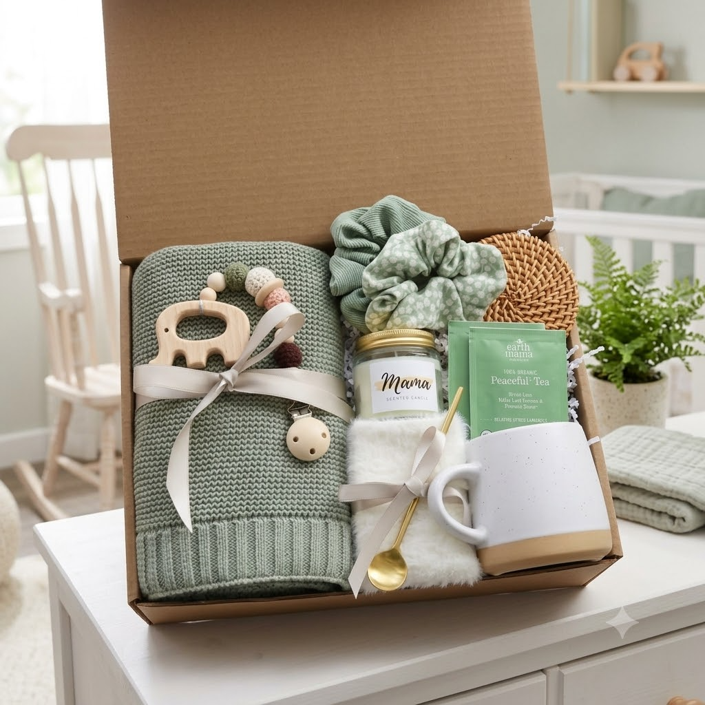 Baby Blanket & Elephant Gift Box