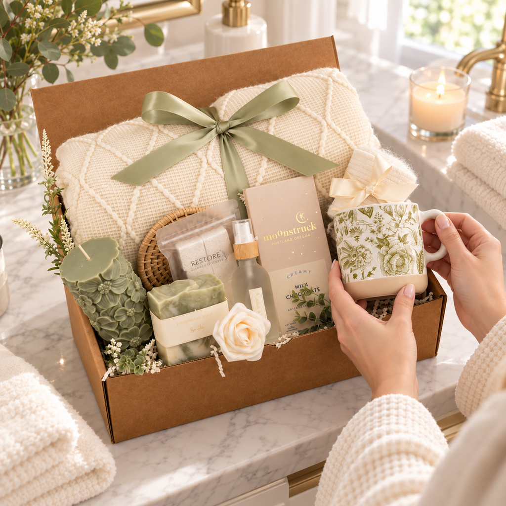 Green Floral Journal Gift Box