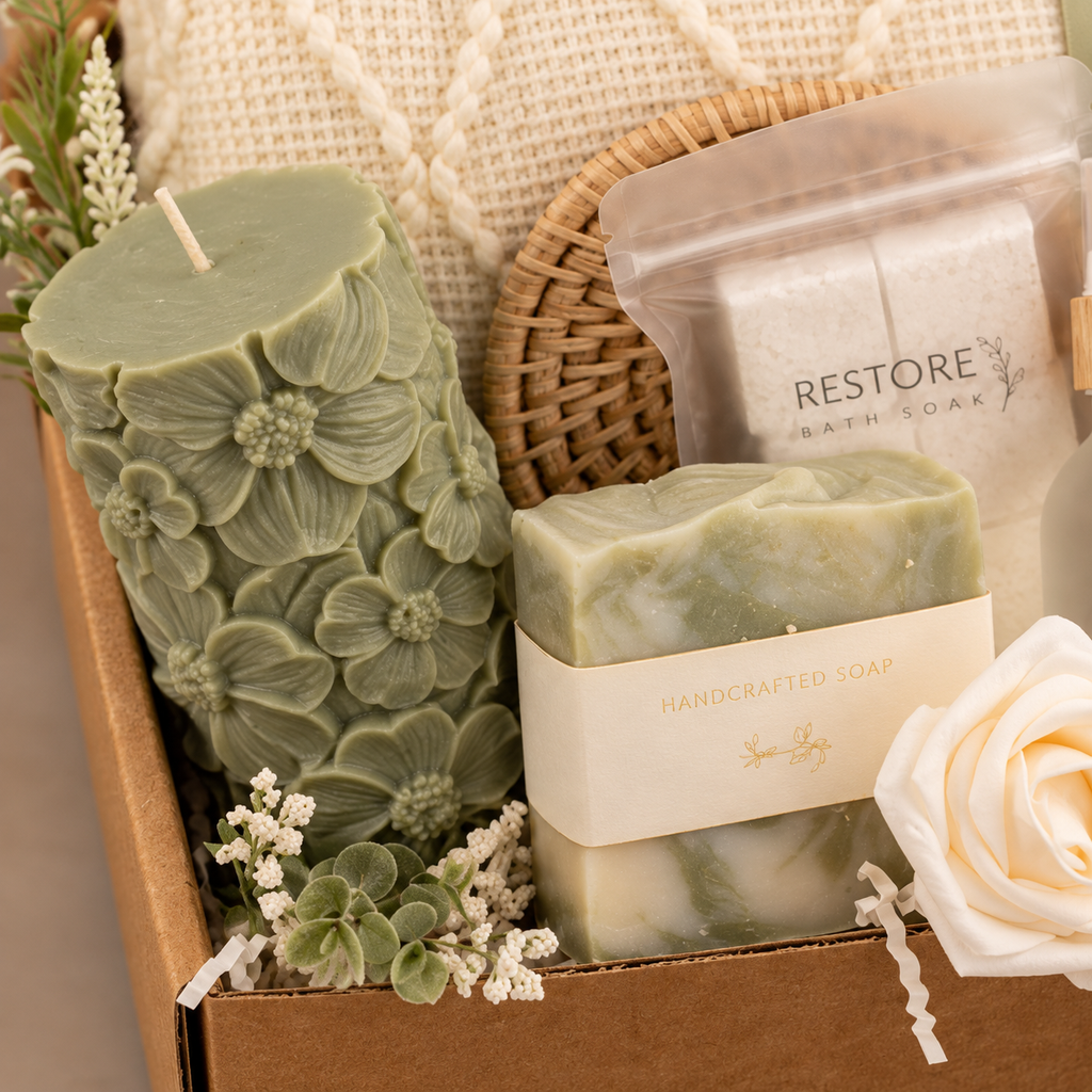 Green Floral Journal Gift Box