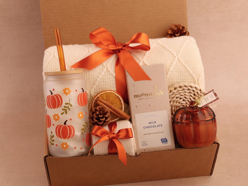 Glass Pumpkin Candle Gift Box