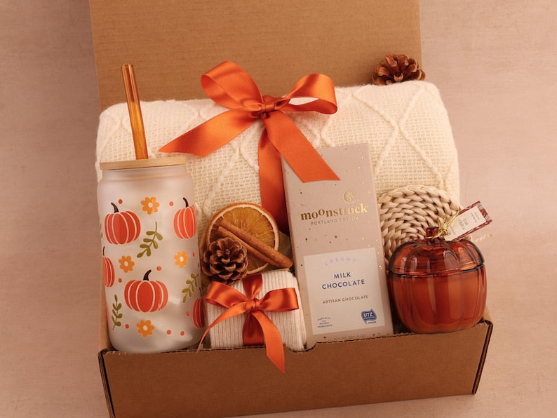 Glass Pumpkin Candle Gift Box