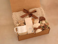 Brown Floral & Wood Wick Candle Gift Box