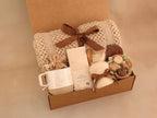 Brown Floral & Wood Wick Candle Gift Box