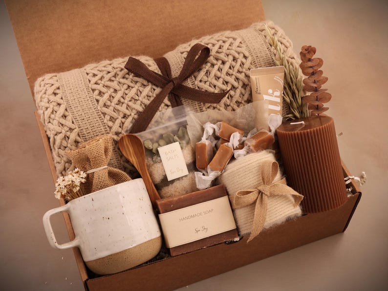 Spa Blanket Gift Box - Rustic