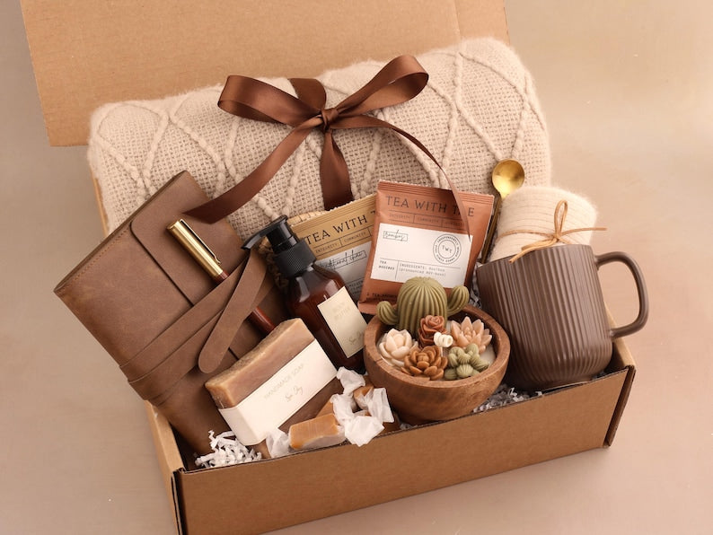 Succulent & Wood Wick Candle Gift Box